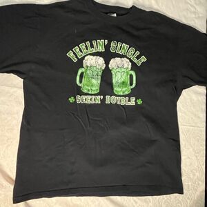 Feelin' Single Graphic Tee - Black size xl st Patrick’s day